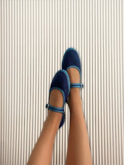 Blue Arthur Mary Jane flats Mary Jane Flabelus    - Collagerie