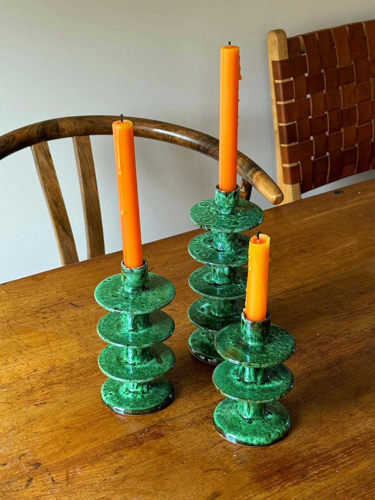 Lava candlestick holders, set of 3  Flukette    - Collagerie