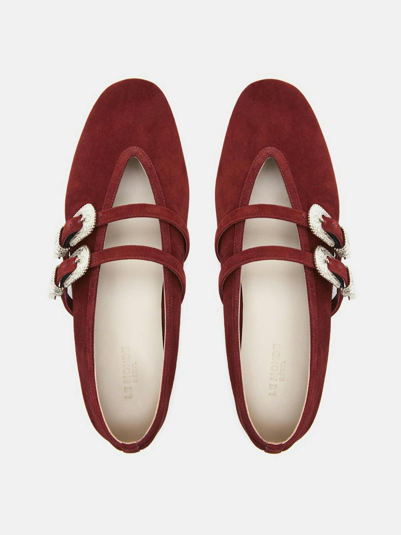 Oxblood suede ballet Claudia slippers Footwear Le Monde Beryl    - Collagerie