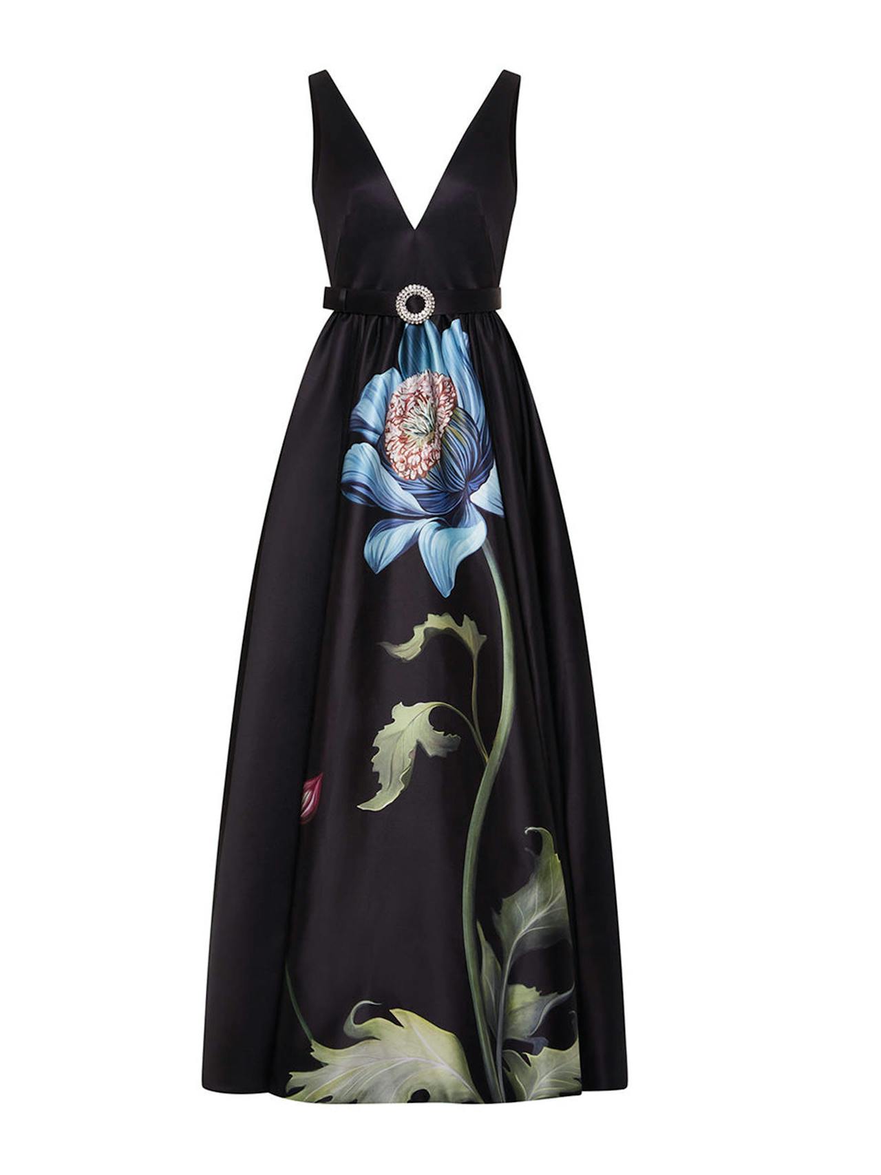 Painterly flower Arabella taffeta gown DRESS - AW24 Borgo De Nor    - Collagerie