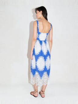 Blue and white Ninet lace midi dress DRESS - HS24 Borgo De Nor    - Collagerie