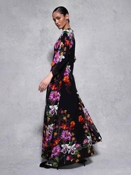 Painterly flower Eloise crepe maxi dress DRESS - AW24 Borgo De Nor    - Collagerie