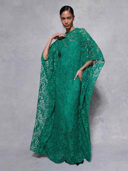 Emerald paisley Eloise lace maxi dress DRESS - AW24 Borgo De Nor    - Collagerie