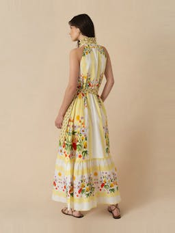 Terrazo yellow Biba cotton maxi dress DRESS - SS24 Borgo De Nor    - Collagerie