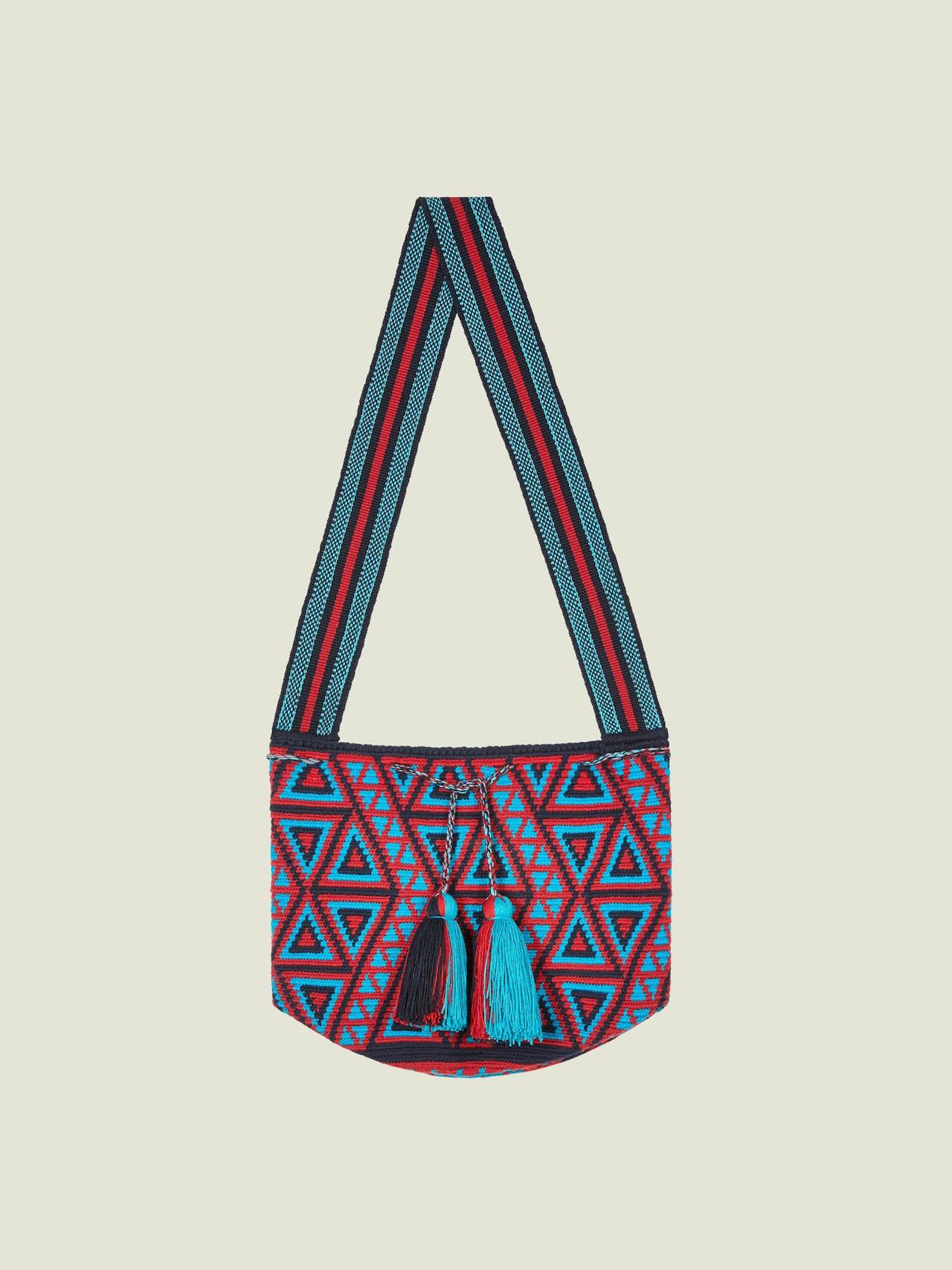 The Colombia Collective x Brora hand woven tassel tote bag AW24