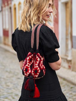 The Colombia Collective x Brora hand woven mini tassel tote bag AW24 Handbags The Colombia Collective    - Collagerie