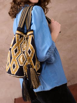 The Colombia Collective x Brora hand woven tassel tote bag AW24 Handbags The Colombia Collective    - Collagerie