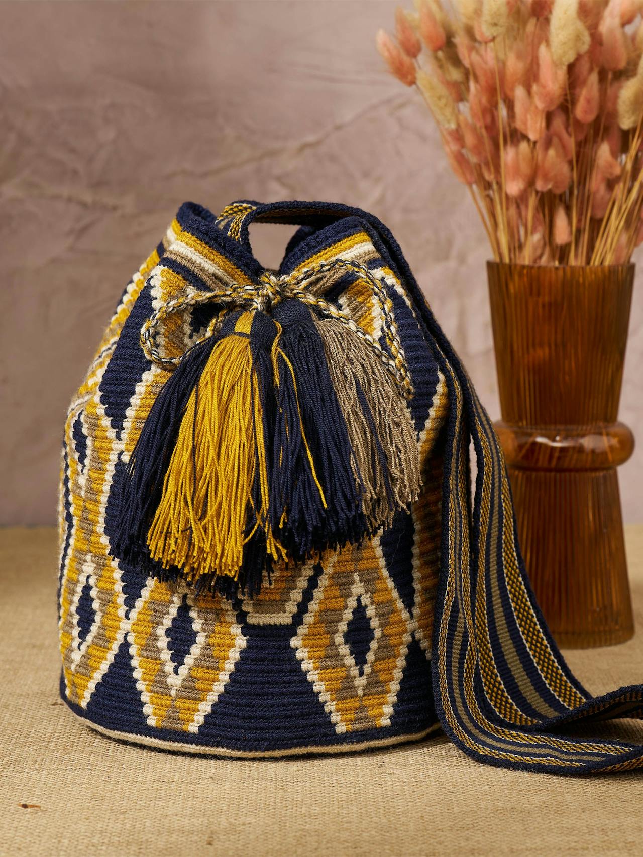 The Colombia Collective x Brora hand woven tassel tote bag AW24 Handbags The Colombia Collective    - Collagerie