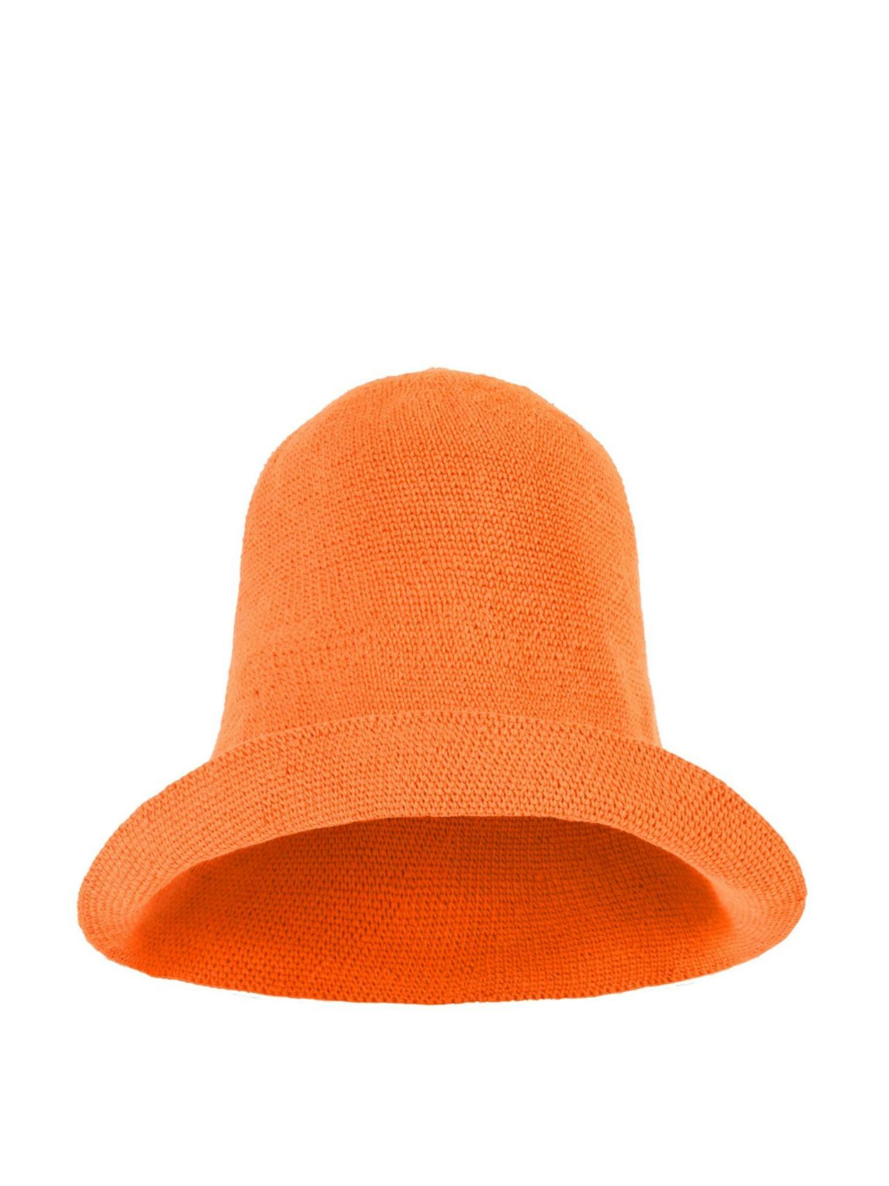 Bloom crochet sun hat in tangerine orange Crochet hats BrunnaCo    - Collagerie