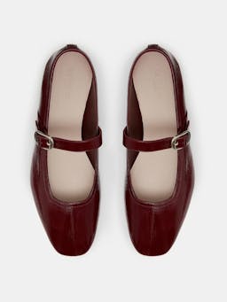 Oxblood patent leather Mary Jane ballet flats Footwear Le Monde Beryl    - Collagerie