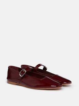 Oxblood patent leather Mary Jane ballet flats Footwear Le Monde Beryl    - Collagerie