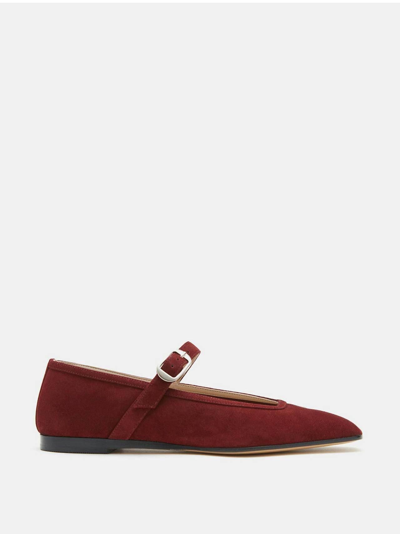 Oxblood suede Mary Jane ballet flats Footwear Le Monde Beryl    - Collagerie