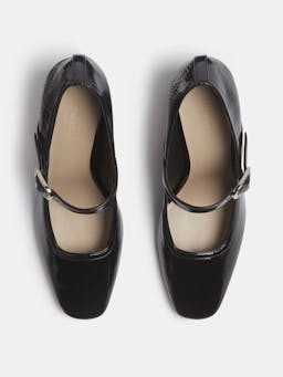 Black patent leather ballet Mary Jane pumps Footwear Le Monde Beryl    - Collagerie