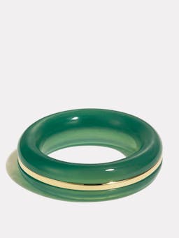 Green chalcedony Essential stacking ring Rings By Pariah    - Collagerie