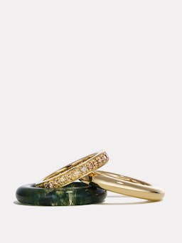 Moss agate Kalahari ring stack Rings By Pariah    - Collagerie