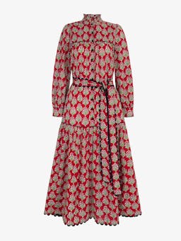 Burgundy buta Margot dress Dresses Pink City Prints    - Collagerie