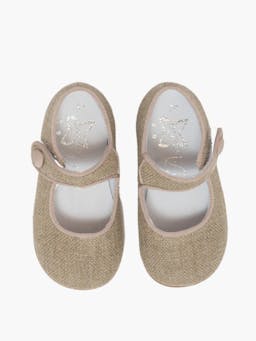 Baby girl shoes linen Baby Shoes Amaia    - Collagerie