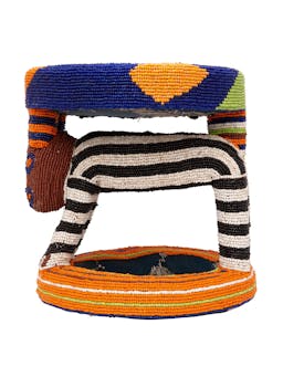 Bamileke Beaded Stool XIV Furniture Dar Leone    - Collagerie