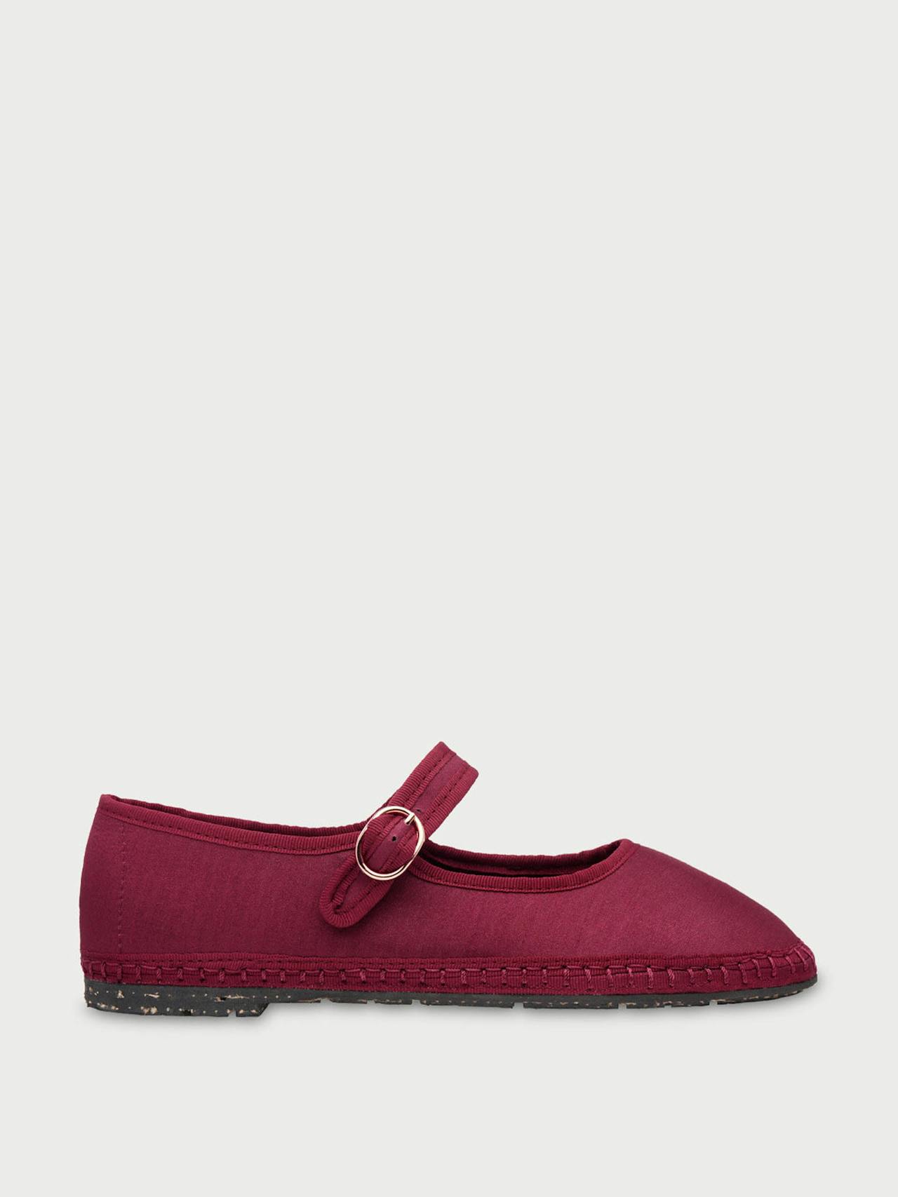 Burgundy Barnes Mary Jane flats Mary Jane Flabelus    - Collagerie