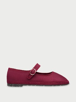 Burgundy Barnes Mary Jane flats Mary Jane Flabelus    - Collagerie