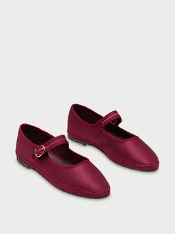 Burgundy Barnes Mary Jane flats Mary Jane Flabelus    - Collagerie