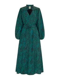 Blanche dress in emerald silk Dress Daydress XS   - Collagerie