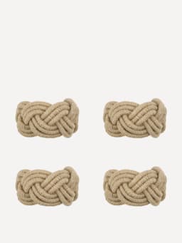 Braided rope napkin rings, set of 4 Table Accessories Rebecca Udall    - Collagerie