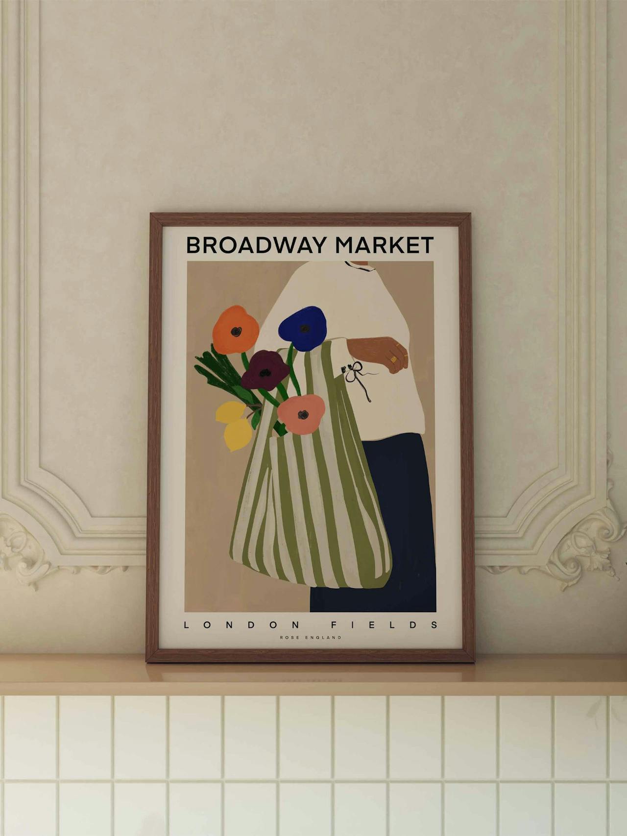 Broadway Market fine art print  Rose England London    - Collagerie