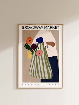 Broadway Market fine art print  Rose England London    - Collagerie