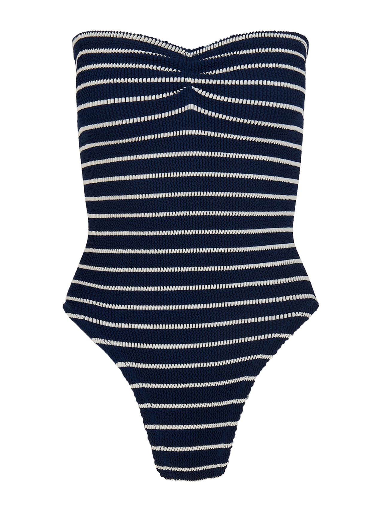 Navy and white Brooke stripe swim Swimsuit Hunza G    - Collagerie