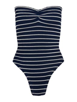 Navy and white Brooke stripe swim Swimsuit Hunza G    - Collagerie