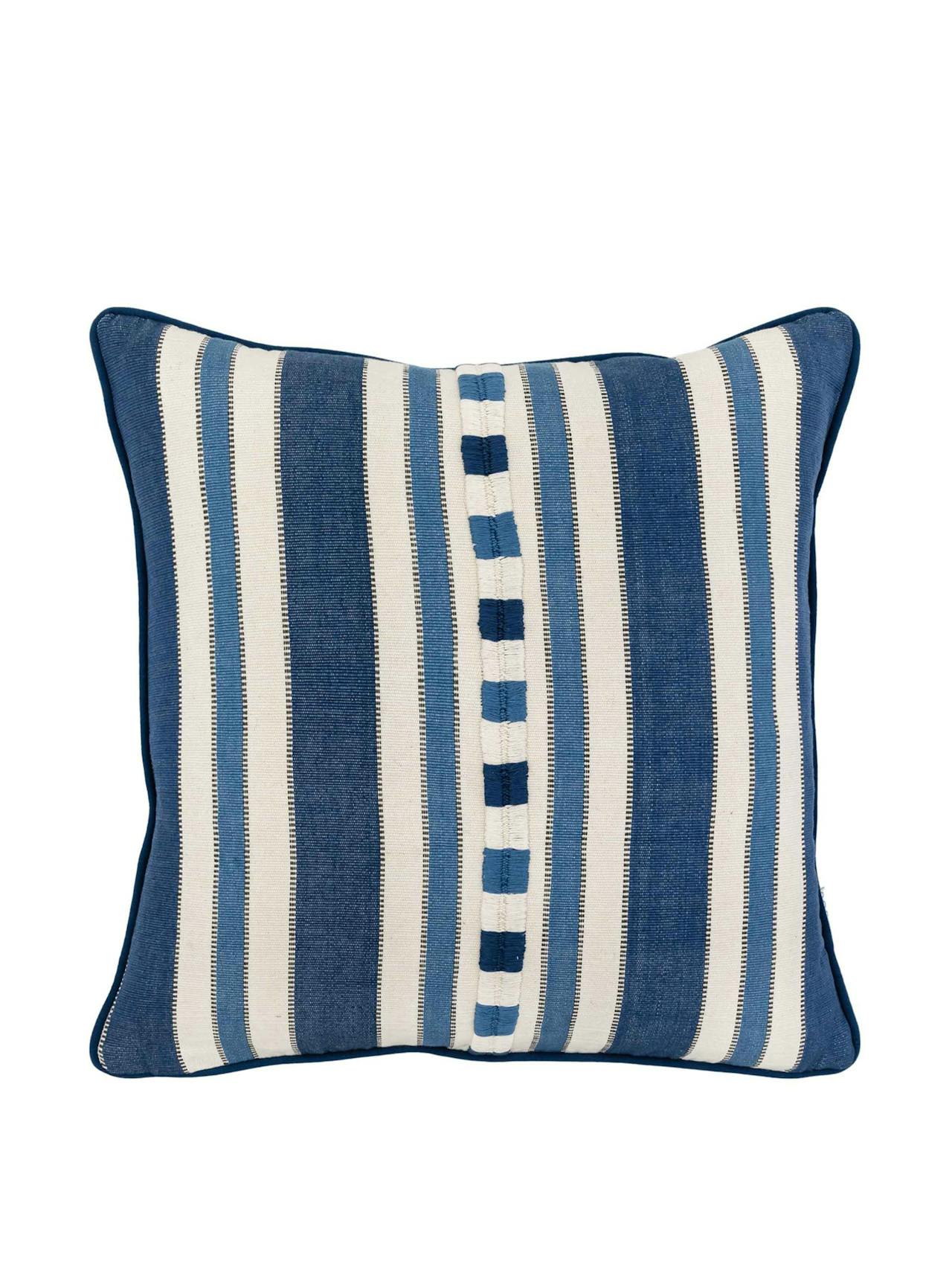 Raya blue square cushion