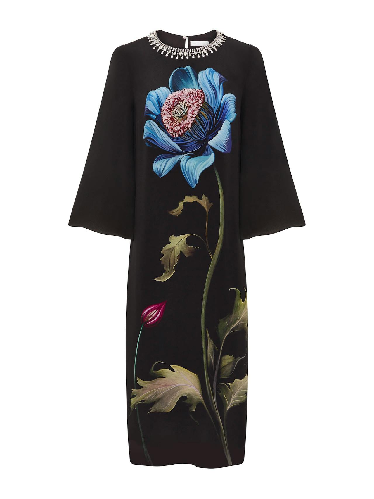 Painterly flower Capucine crepe midi dress DRESS - AW24 Borgo De Nor    - Collagerie