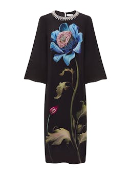 Painterly flower Capucine crepe midi dress DRESS - AW24 Borgo De Nor    - Collagerie