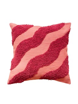 Textured magenta wave cotton cushion cover Cushion Cover TBCo    - Collagerie