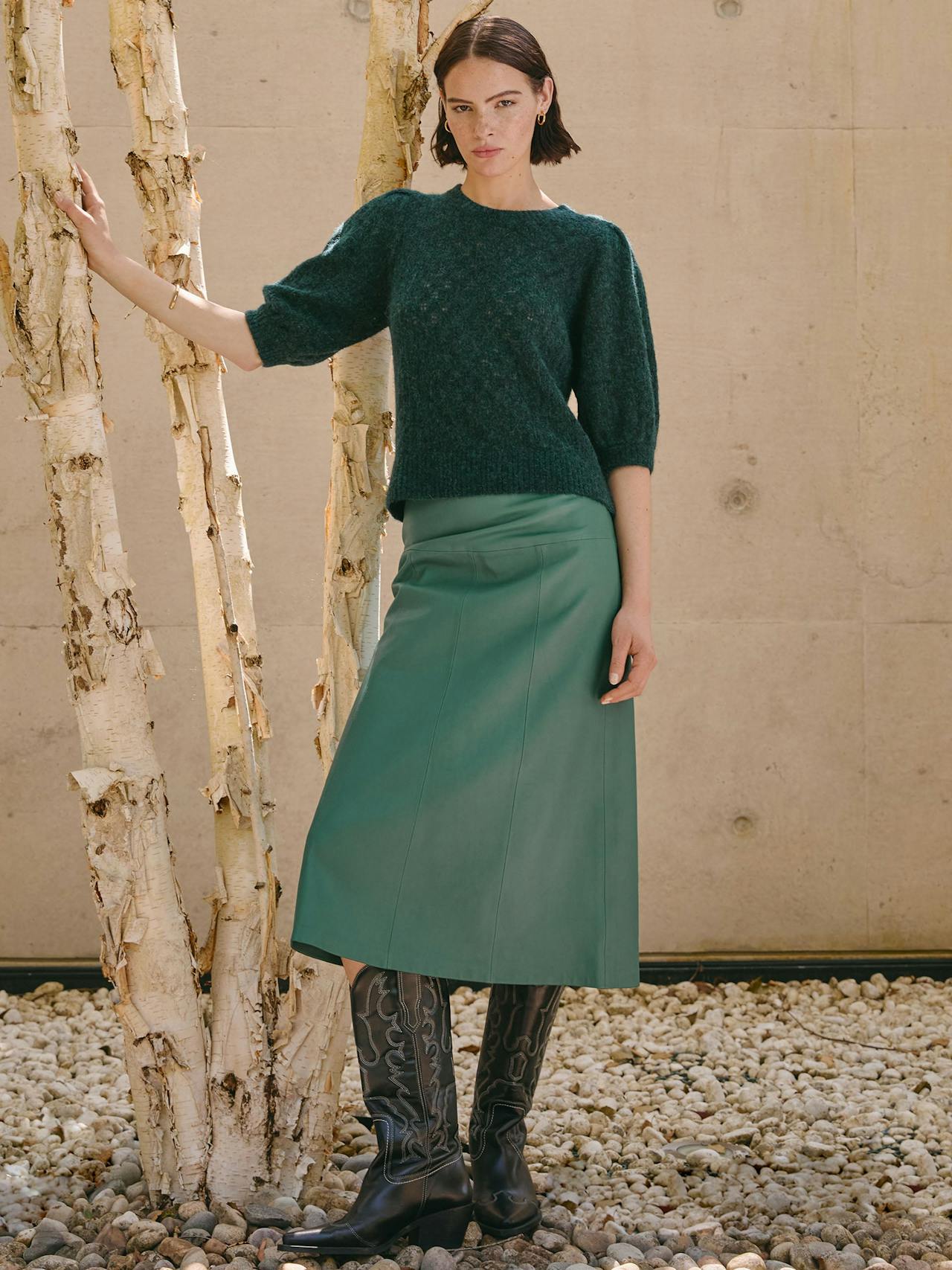 Dark green Jolie alpaca jumper Knit Cefinn    - Collagerie