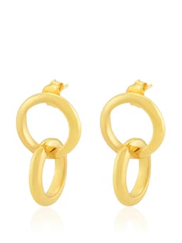 Gold Celestine double hoops Earrings Shyla Jewellery    - Collagerie