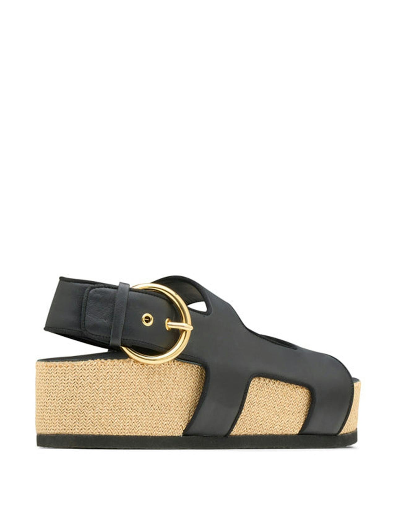 Cher platform sandals in black 50mm sandals NEOUS    - Collagerie