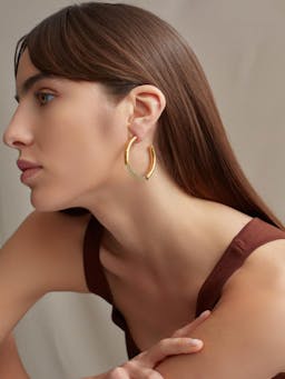 Chunky hoops in Soft Green Earrings Shyla Jewellery    - Collagerie