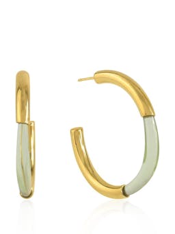 Chunky hoops in Soft Green Earrings Shyla Jewellery    - Collagerie