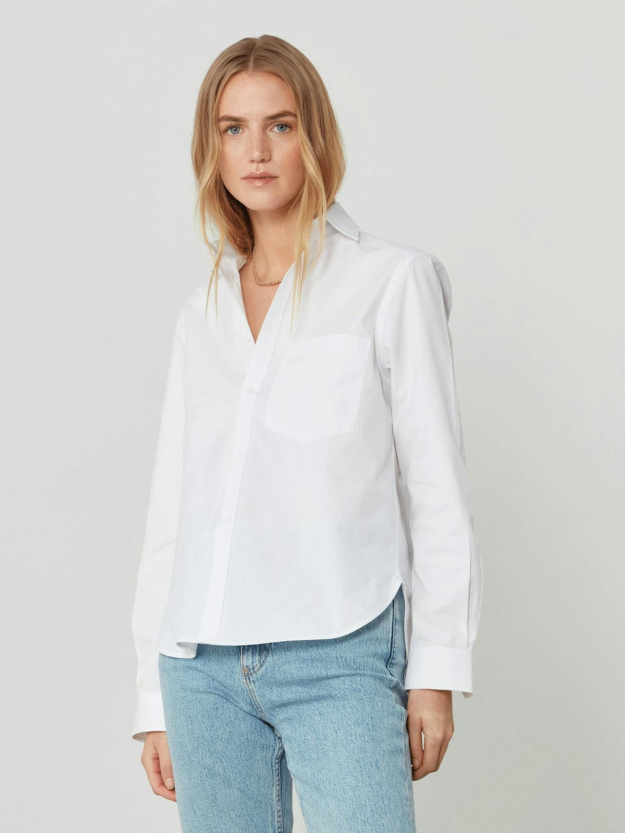 The White fine poplin Classic shirt Clothing With Nothing Underneath    - Collagerie