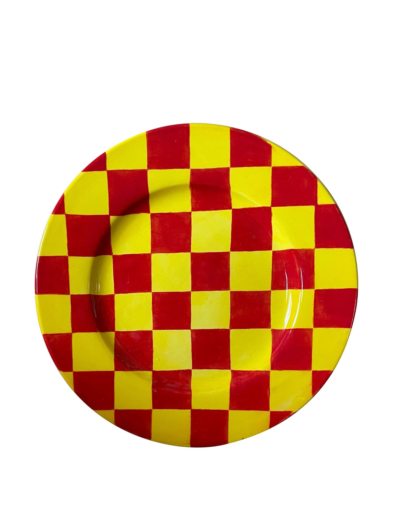 Checkmate plate, red and yellow  Silo Studio    - Collagerie