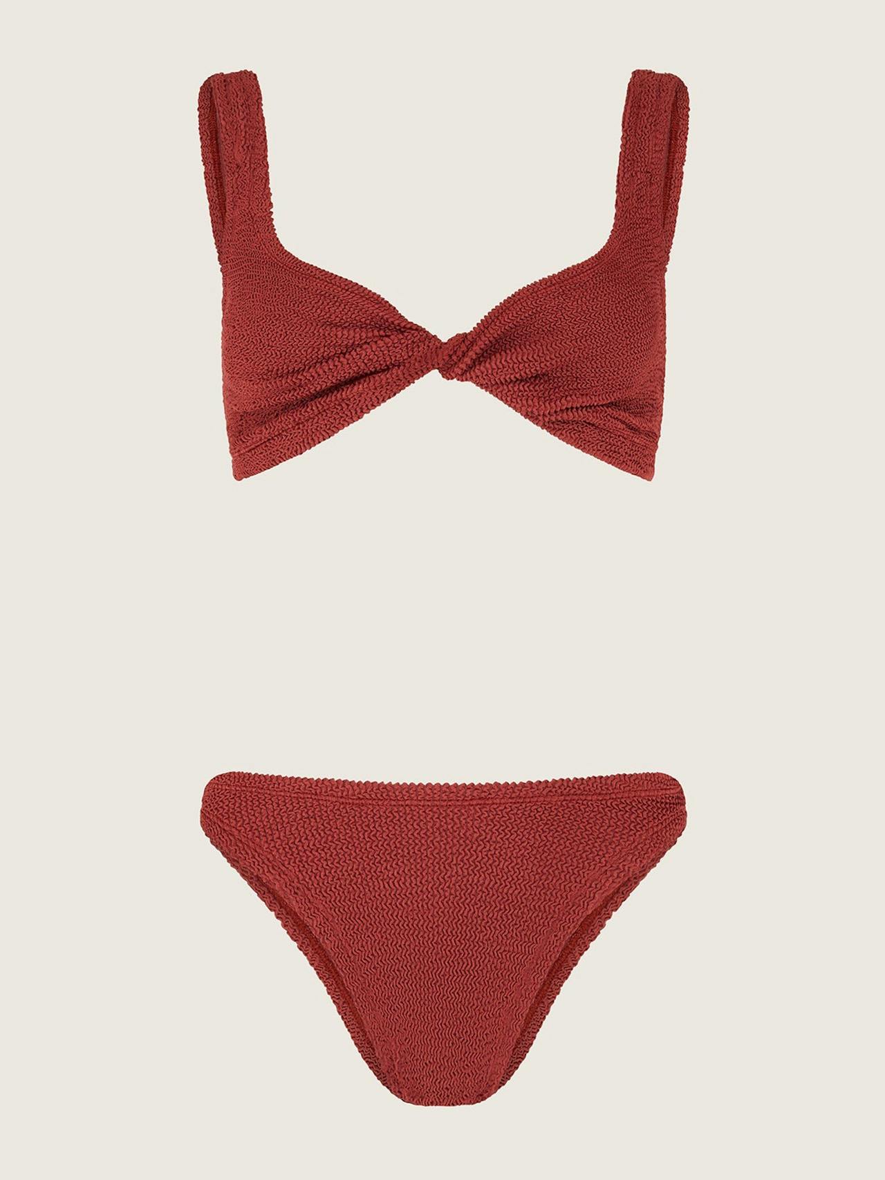 Metallic rosewood coverage Juno bikini