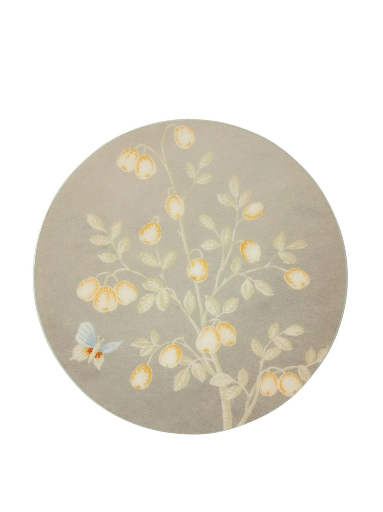 Grey chinoiserie coasters, set of 4