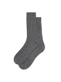 Men’s cashmere socks in Slate accessories Bedfolk    - Collagerie