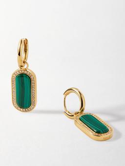 Charlotte Collins malachite drop earrings Earrings Edge of Ember    - Collagerie