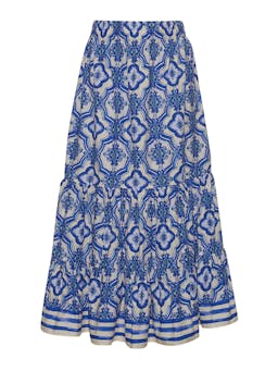 Chase skirt in Belle Tile Blue Skirts Cara Cara    - Collagerie