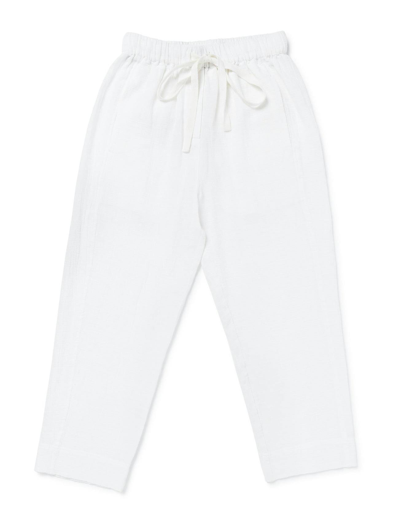 White Cheesecloth trousers