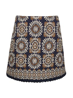 Blue medallion tile Chrissy skirt Skirts Cara Cara    - Collagerie