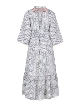 Colette dress the grape escape linen with lady marmalade hand smocking  Smock London    - Collagerie